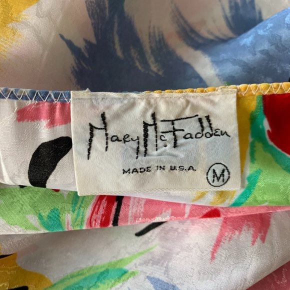 Vintage Mary Mcfadden Dressing Gown Robe - Picture 11 of 14